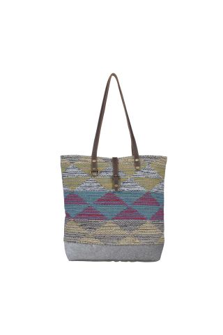Multicolored waves 
Tote Bag
