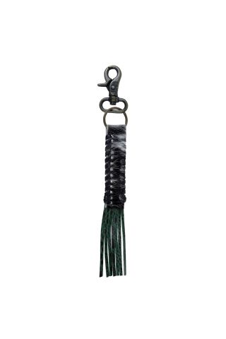 Black leather Key Fob