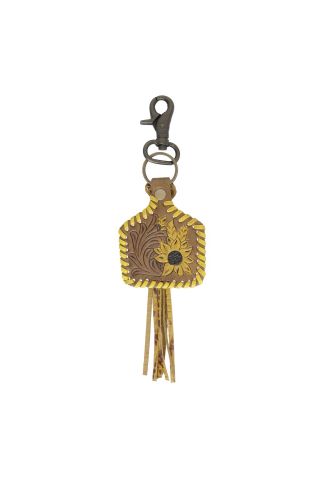 Stitched yellow Key Fob