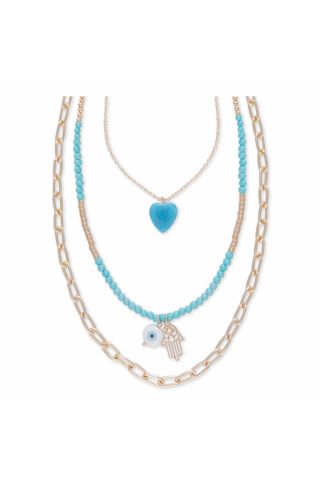 Blue heart Necklace