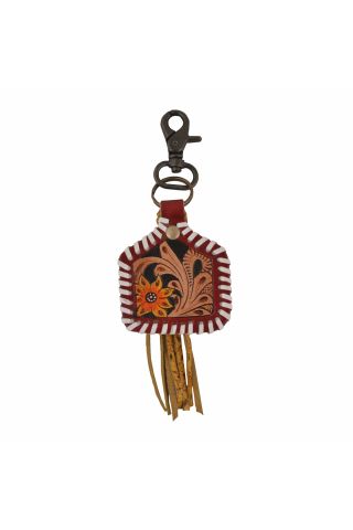 Golden ballet Leather Keychain