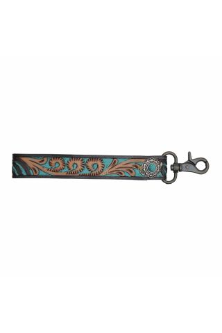 AQUA FEATHER KEY FOB