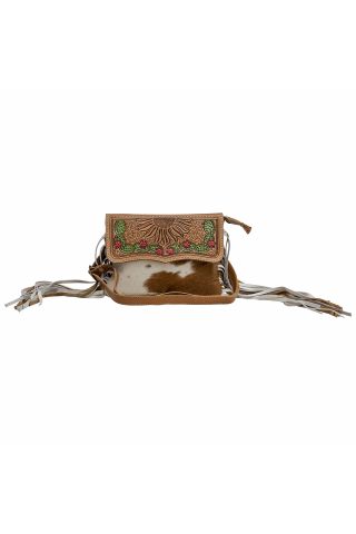 Glossy Moss Hand-Tooled Bag