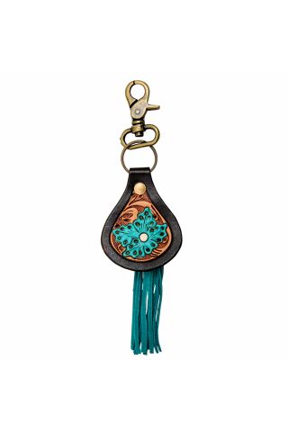 Venous Hand-Tooled Leather Keyfob