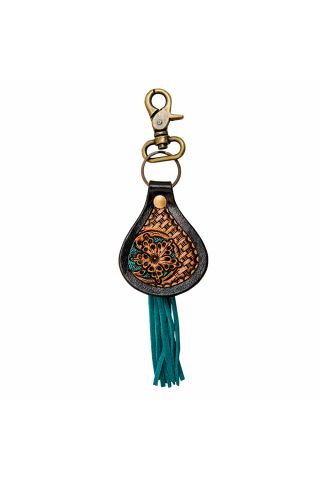 Chaloo Hand-Tooled Leather Keyfob