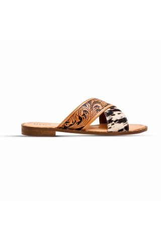 Chappy Western Hand-Tooled Sandals