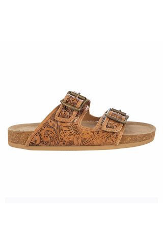 Footo Western Hand-Tooled Sandals