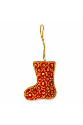 Jeweled Stocking Ornament