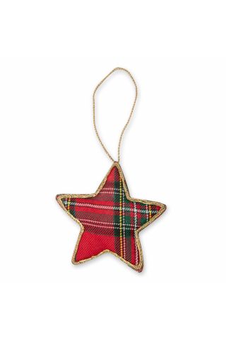 Plaid Cheer Star Ornament