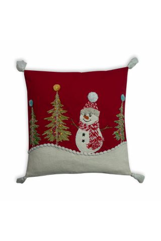 Snowman Wonder Holiday Pillow