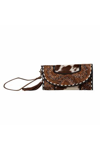 Sandstone Trail Hand-Tooled Wristlet Wallet