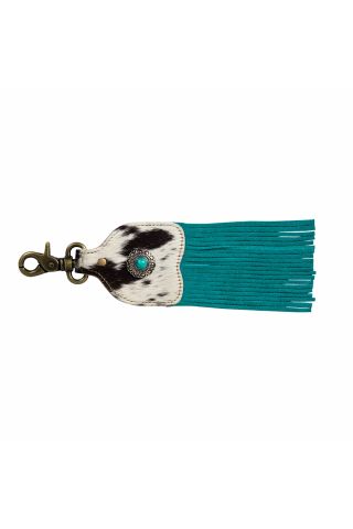 Running River Hairon Hide Fringed Key Fob