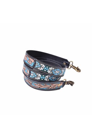 Fireside Glimmer Hand-Tooled Strap
