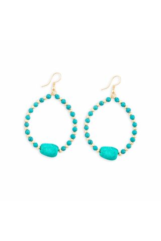 Turquoise Halo Earrings