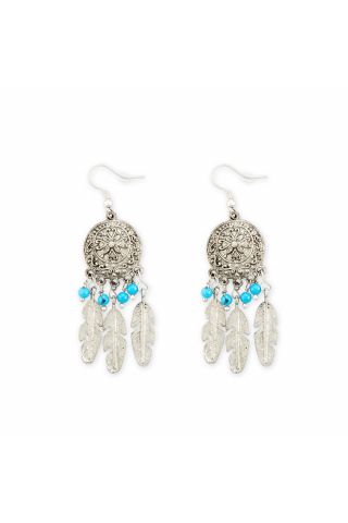 Wish of Feathers Silver Earrings