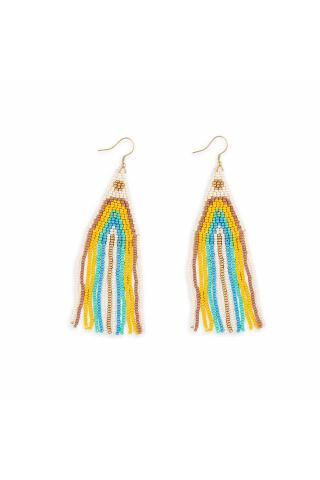 Sun’s Ribbon Beaded Earrings