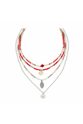 Red Delights & Dreams Tiered Necklace