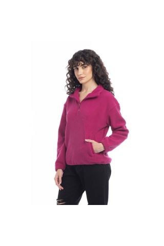 Maren High Collar Jacket in Magenta