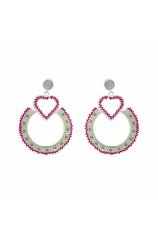 Full Circle Love Beaded Earrings