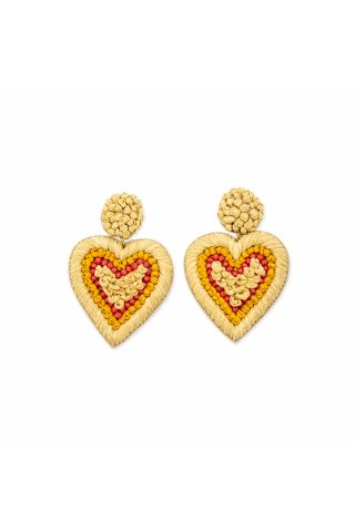 Woven Heart of Gold Earrings