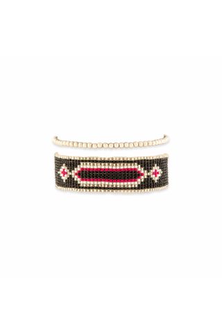 Tribal Signet Beaded Bracelet