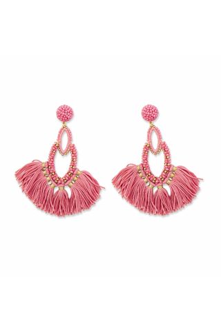 Caroline Beaded & Fringed Earrings