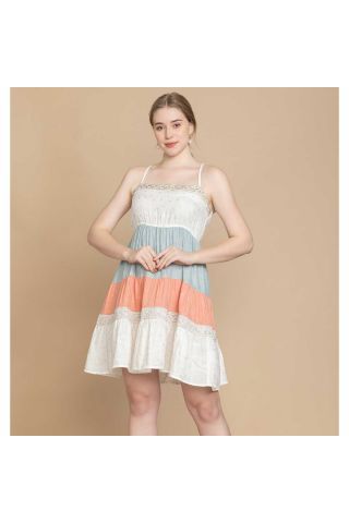 Bohera Judith Anne Color Stripe Babydoll Dress