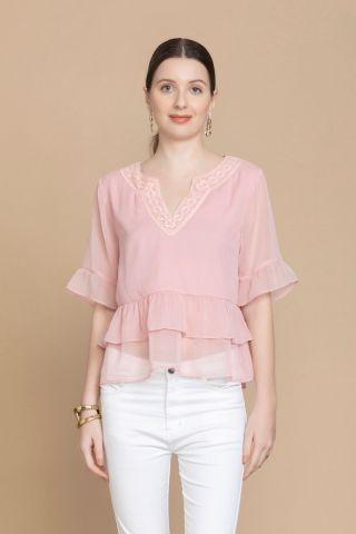 Alipha Lace Accent Top