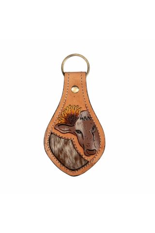 Peeking Calf Key Fob