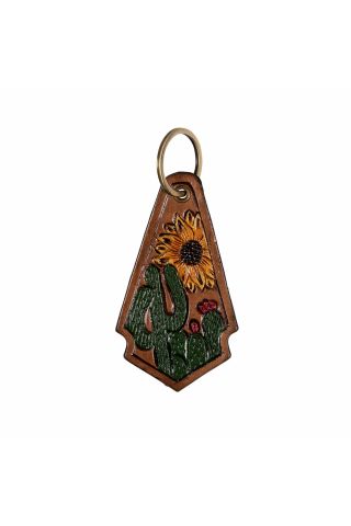 Sunflower in the Cactus Key Fob