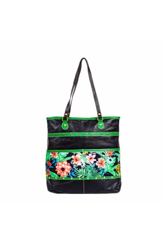 Marianna Floral Canvas & Leather Bag