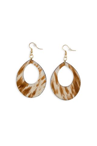 Wyoming Peak Hair-on Hide Earring