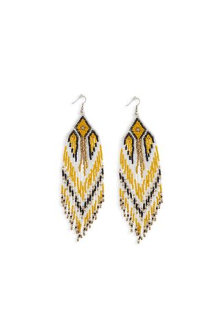 Tapestry of Time Earrings in Corn Yellow