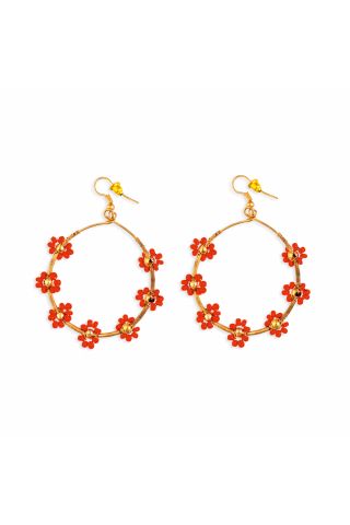 Dessert Flower Hoop Earrings