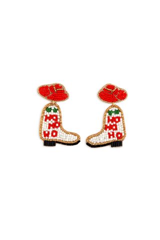 Ho Ho Ho Happy Boots Earrings