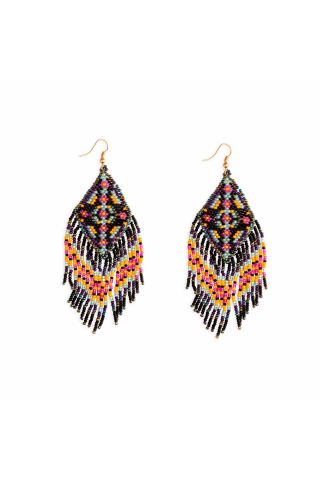 Winds of Color Beaded Earrings