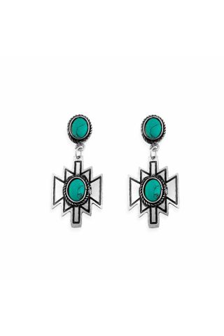 Heritage Medallion Turquoise Earrings