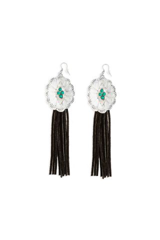 Zinnia Canyon Fringe Earring in Black