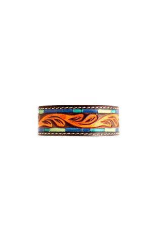 Clearway Trail Hand-tooled Leather Bracelet