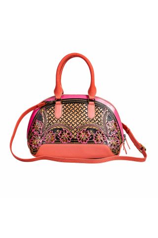 Emmylou Pass Hand-Tooled Bag in Salmon