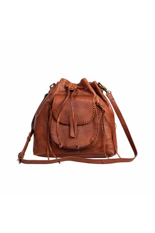 McKennon Trail Leather Bucket Bag