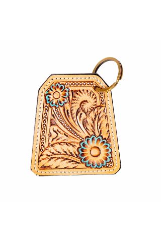 Sunrise Hand-tooled Key Fob