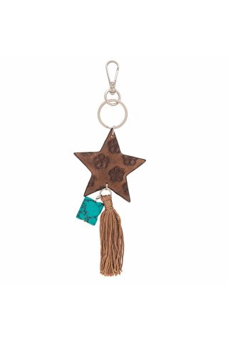 Shining Star Hand-tooled Key Fob & Bag Charm