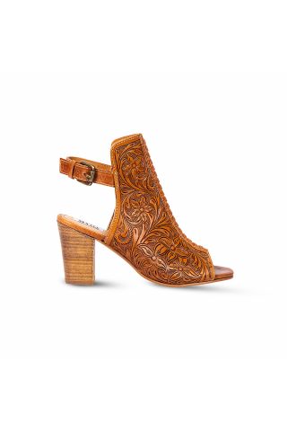 Monika Boot in Hand-tooled Leather