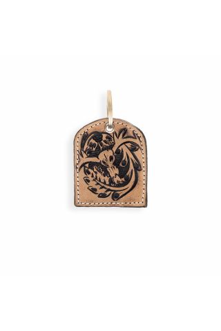 Mountain High Hand-tooled Leather Key Fob