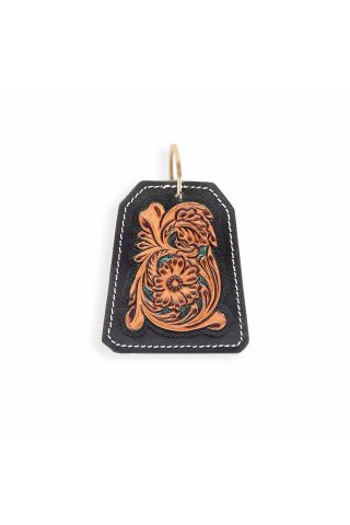 Salty Hill Hand-tooled Leather Key Fob