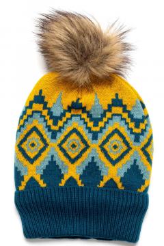 Shilo Beanie in Yellow & Blue