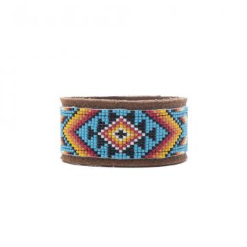 Halina Ridge Leather Cuff Bracelet