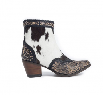 Glennchester Hair-on Hide & Hand-tooled Boots