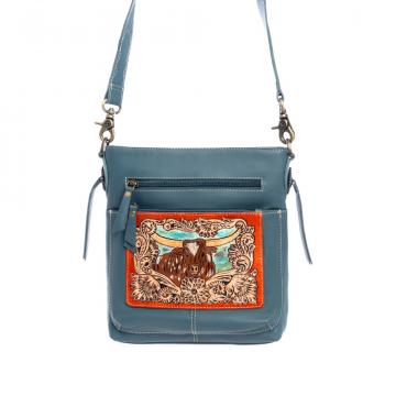 Stella Steer Hand-Tooled Bag